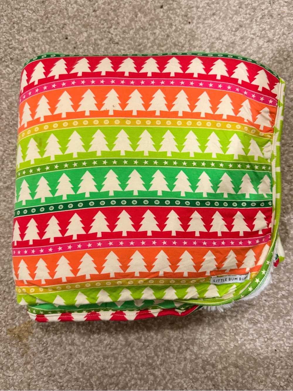 Little Bum Bums Christmas Tree Sherpa Blanket
